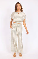 Light A Spark Top in Sage Cream - front view