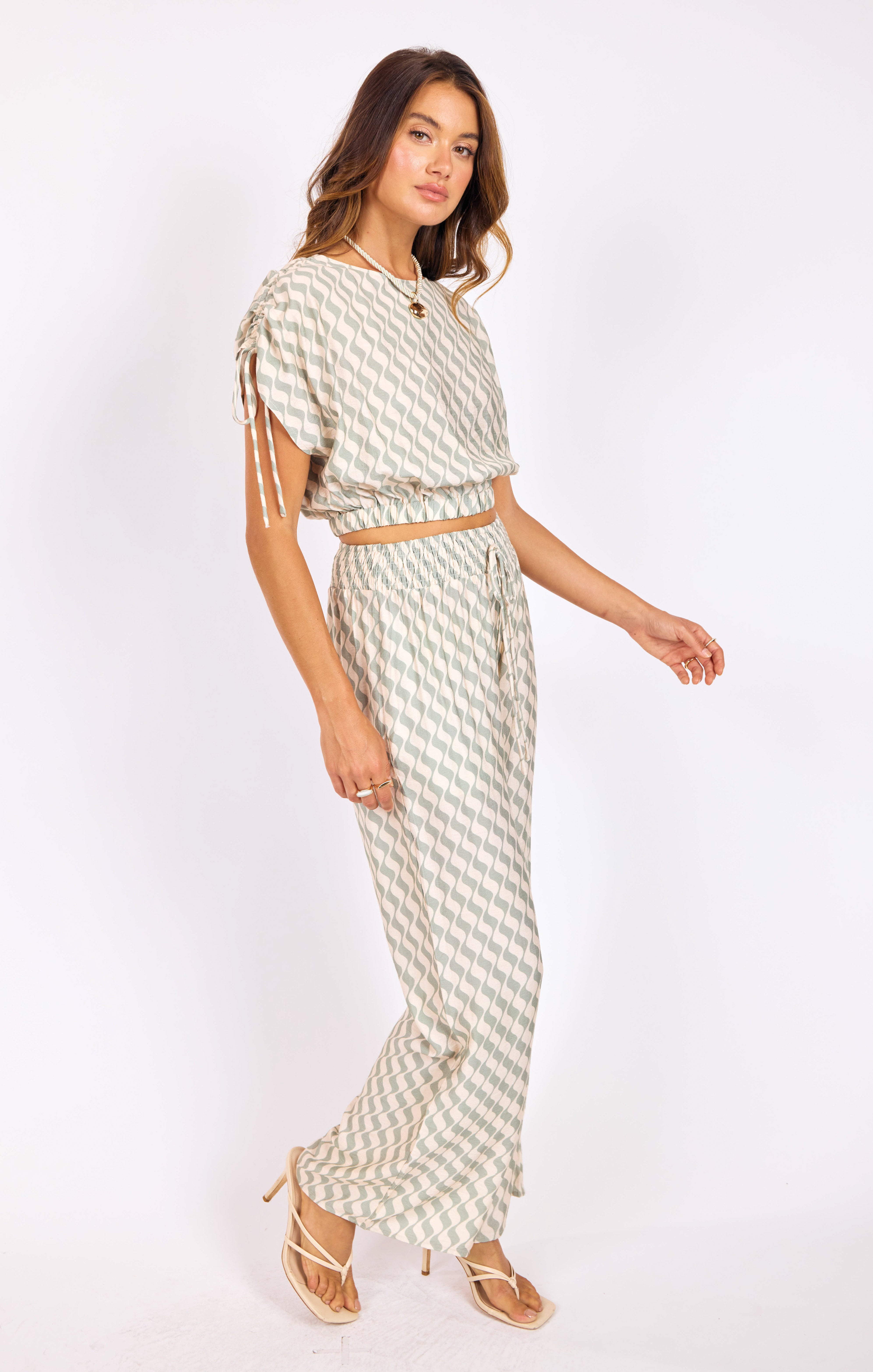 Light A Spark Top in Sage Cream - mood image