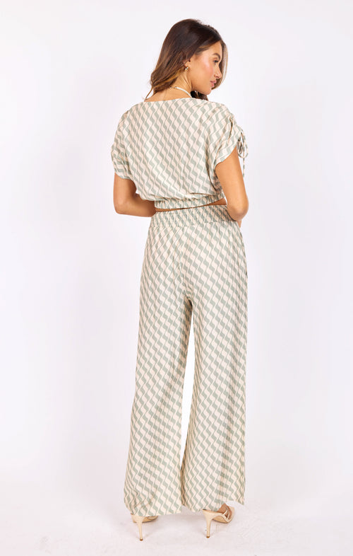 Light A Spark Top in Sage Cream - back view