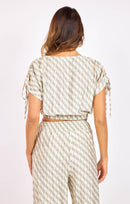 Light A Spark Top in Sage Cream - back crop view