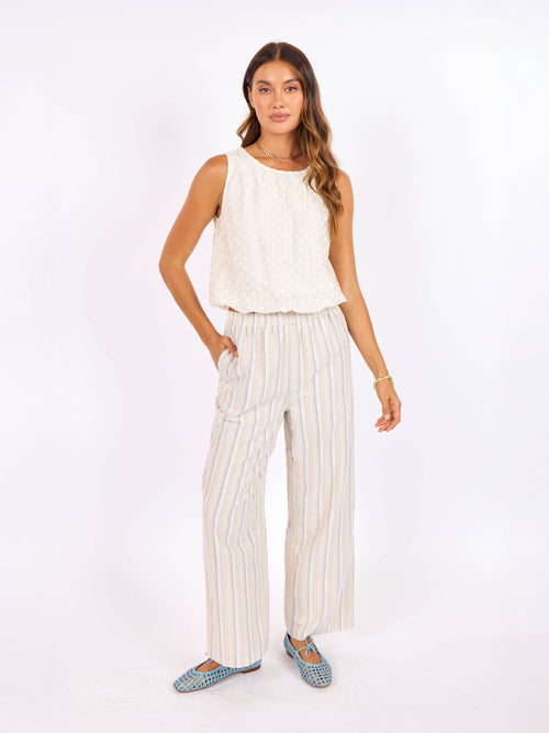 Soul Searching Bubble Top in Ivory - front view