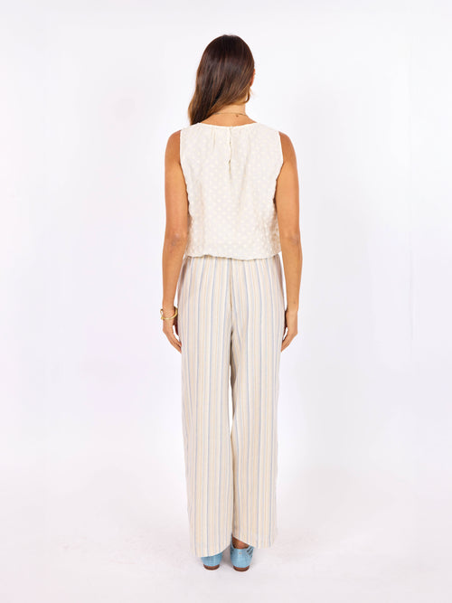 Soul Searching Bubble Top in Ivory - back view