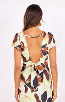 Day In The City Top in Lime-Multi - back crop view