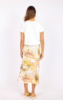 Lily Pond Bubble Top in White - back view