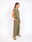 Gila Knit Top in Sage - mood image