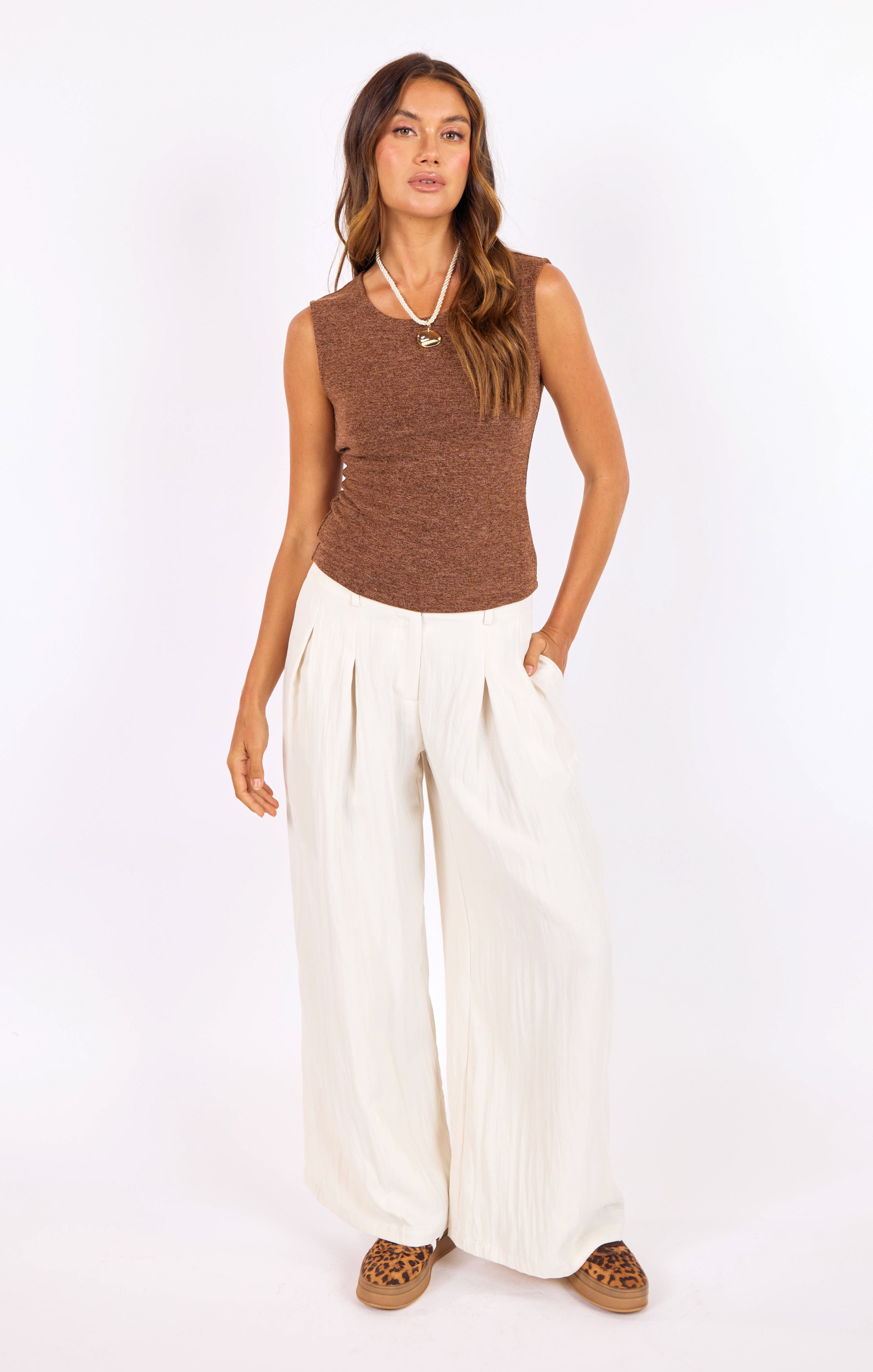 Sidewalk Mock Neck Tank | Sage The Label