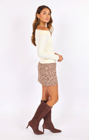 First Date Long Sleeve Top in Cream - mood image