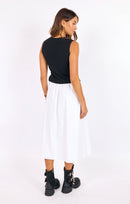 Purpose Button Tank in Black - back view