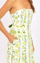Dandelion Dreams Tube Maxi Dress in Citron Multi - detail view