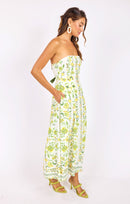 Dandelion Dreams Tube Maxi Dress in Citron Multi - mood image