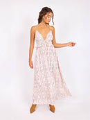 Rosebud Maxi Dress in Pink Multi - front view