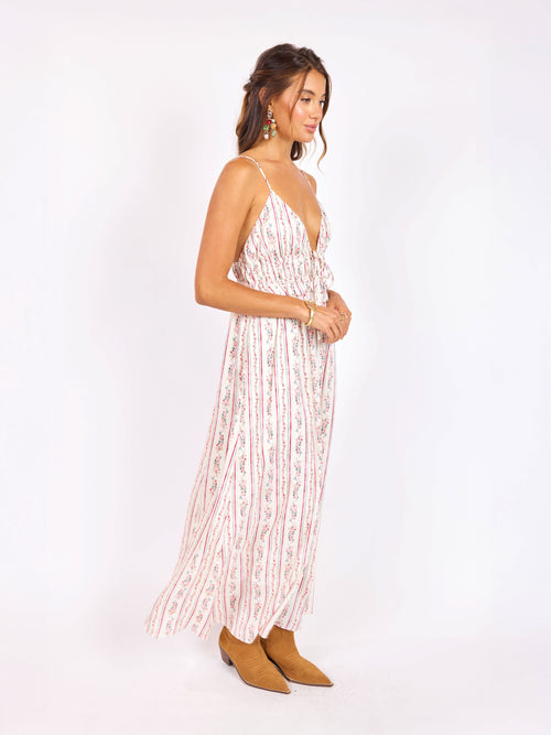 Rosebud Maxi Dress in Pink Multi - mood image
