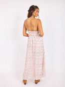 Rosebud Maxi Dress in Pink Multi - back view