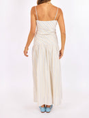 The Lands Maxi Dress in Blue Multi - back crop view