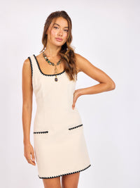 Compass Embroidered Mini Dress