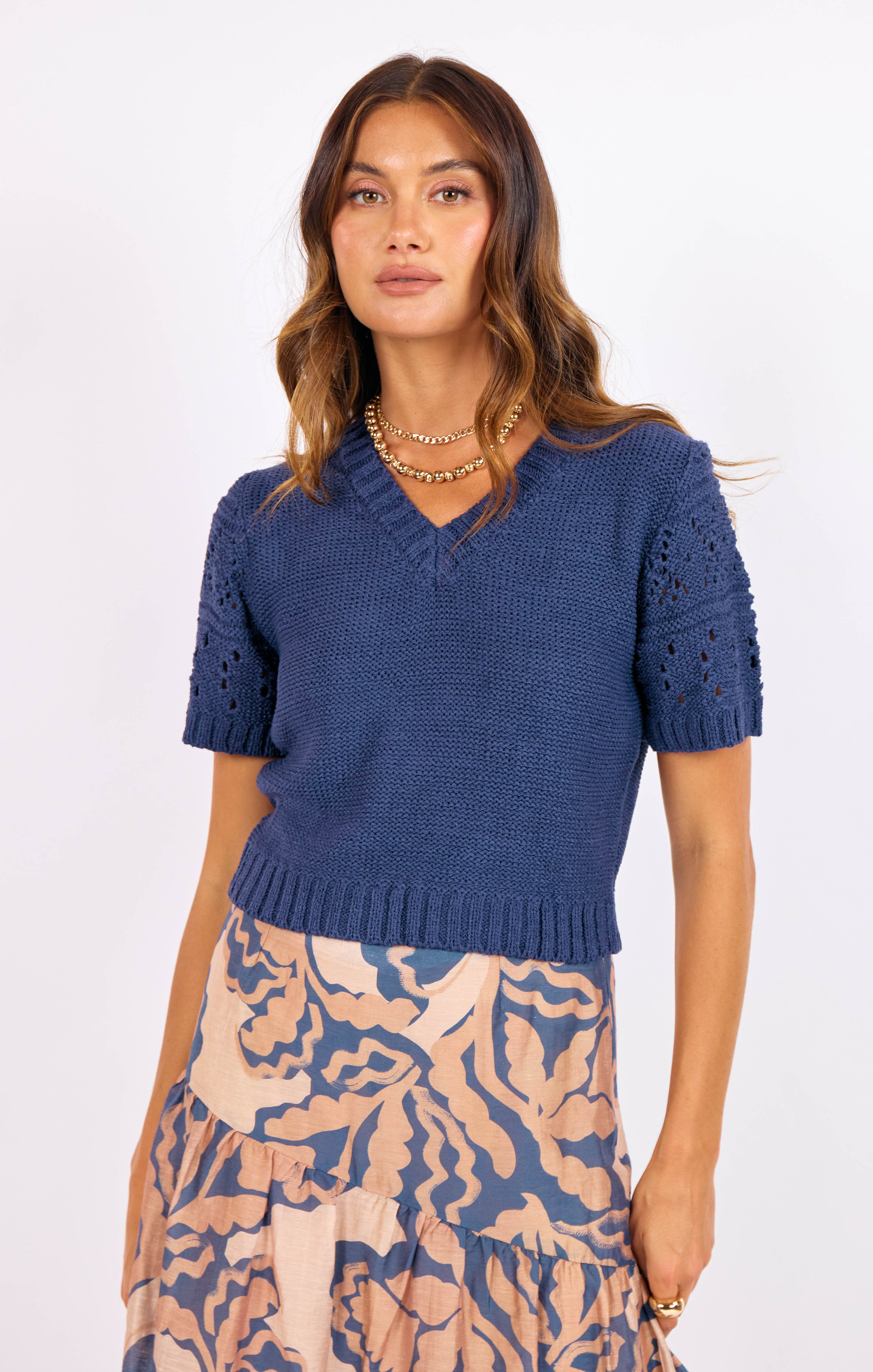 Janice Short Sleeve Sweater