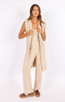 Wake Up Sweater Vest in Beige - front view