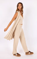 Wake Up Sweater Vest in Beige - detail view