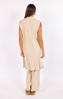 Wake Up Sweater Vest in Beige - mood image