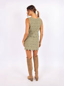 Succulent Sweater Tank in Sage - back view