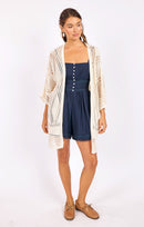Charlottes Web Cardigan in Cream - front view