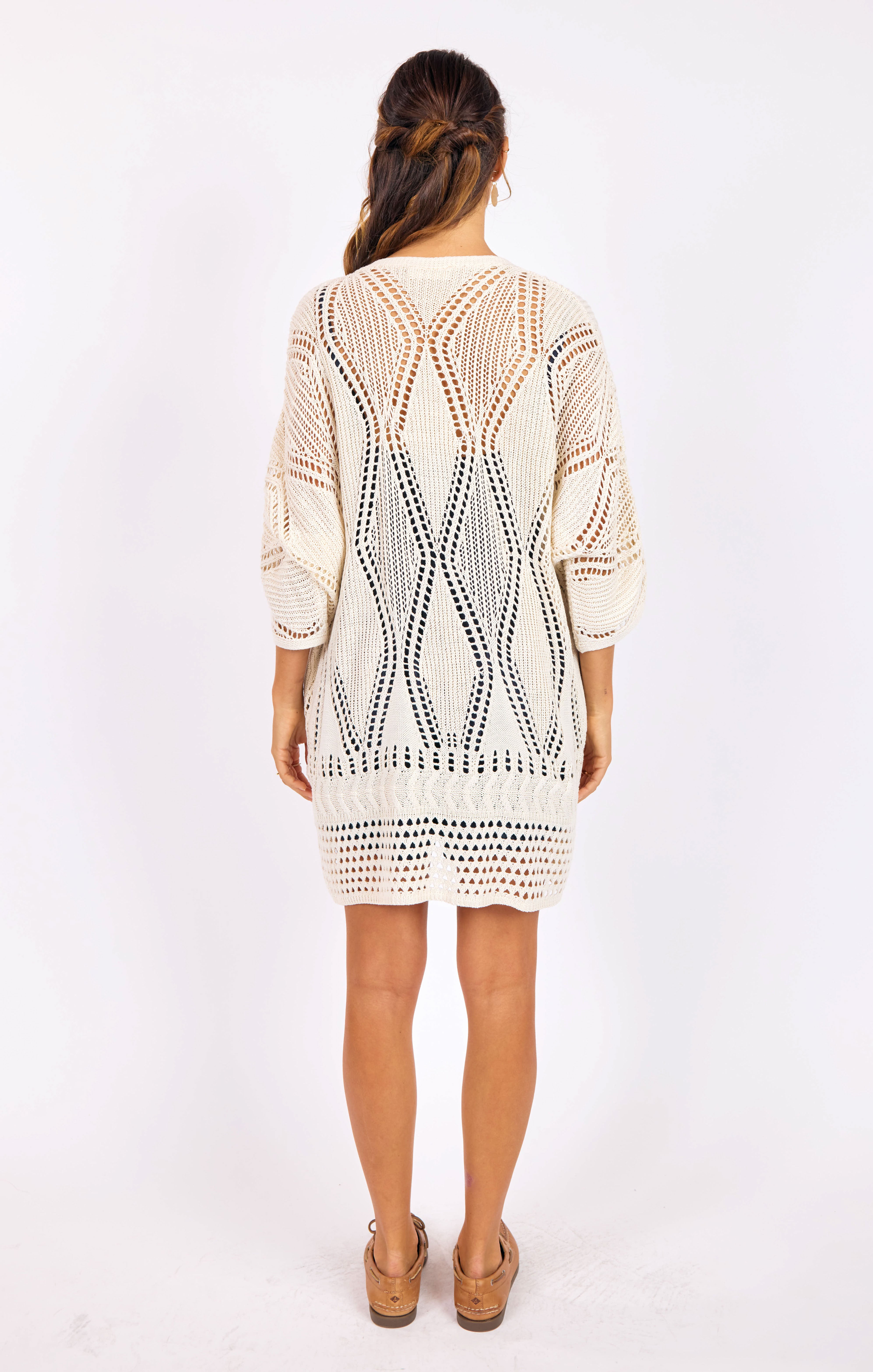 Charlottes Web Cardigan in Cream - back view
