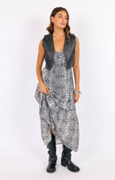 Vroom Vroom Vegan Leather Vest in Black - front view