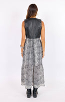 Vroom Vroom Vegan Leather Vest in Black - back view