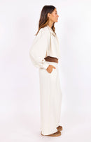 Hustle Cropped Jacket in Ivory - mood image