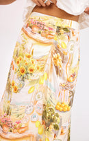 Limoncello Midi Skirt in Sunflower Multi - detail view