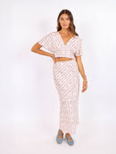 Rosebud Maxi Skirt in Pink Multi - front view