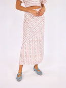 Rosebud Maxi Skirt in Pink Multi - front crop view