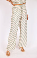 Light A Spark Pull On Pants in Sage Cream - front crop view