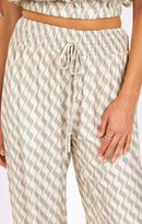 Light A Spark Pull On Pants in Sage Cream - detail view