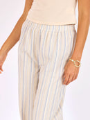 The Lands Pullon Pants in Blue Multi - detail view