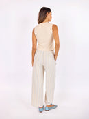 The Lands Pullon Pants in Blue Multi - back view