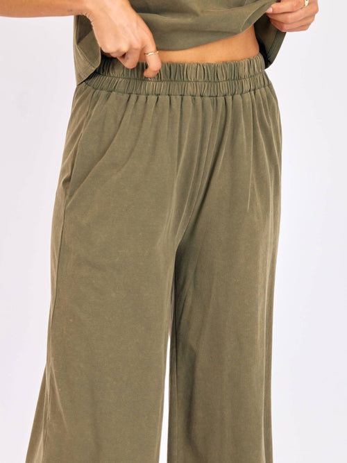Gila Knit Pants in Sage - detail view