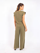 Gila Knit Pants in Sage - back view