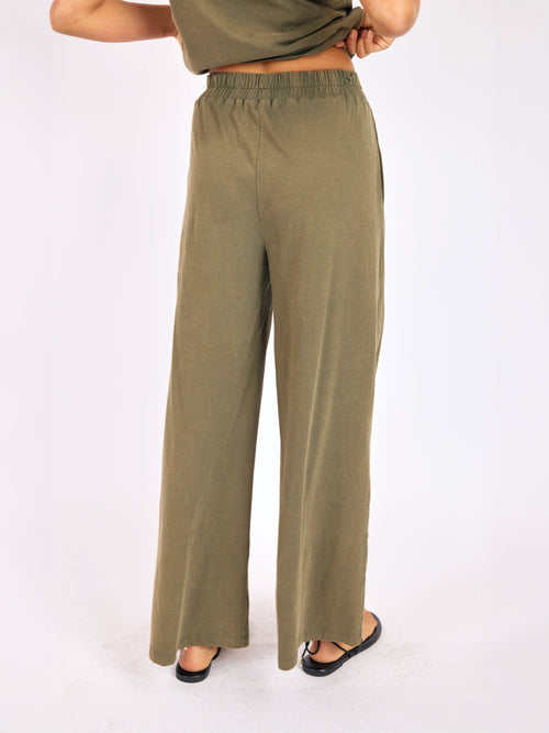 Gila Knit Pants in Sage - back crop view