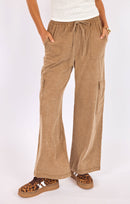 Highline Pull On Pants in Taupe - front crop view