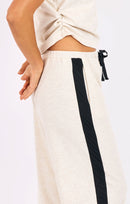 Metro Knit Pants in Heather-Oatmeal-Black - detail view