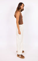 Hustle Pleated Pants in Ivory - mood image