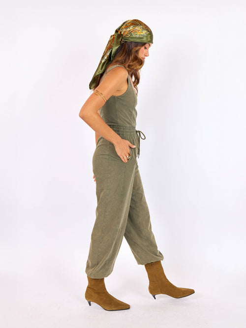 Gila Knit Jumpsuit in Sage - mood image