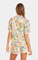Nostalgic Paradise Button Up in Color - back crop view