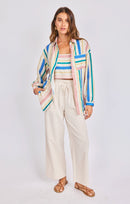 Sail Away Button Up in Multi - front view