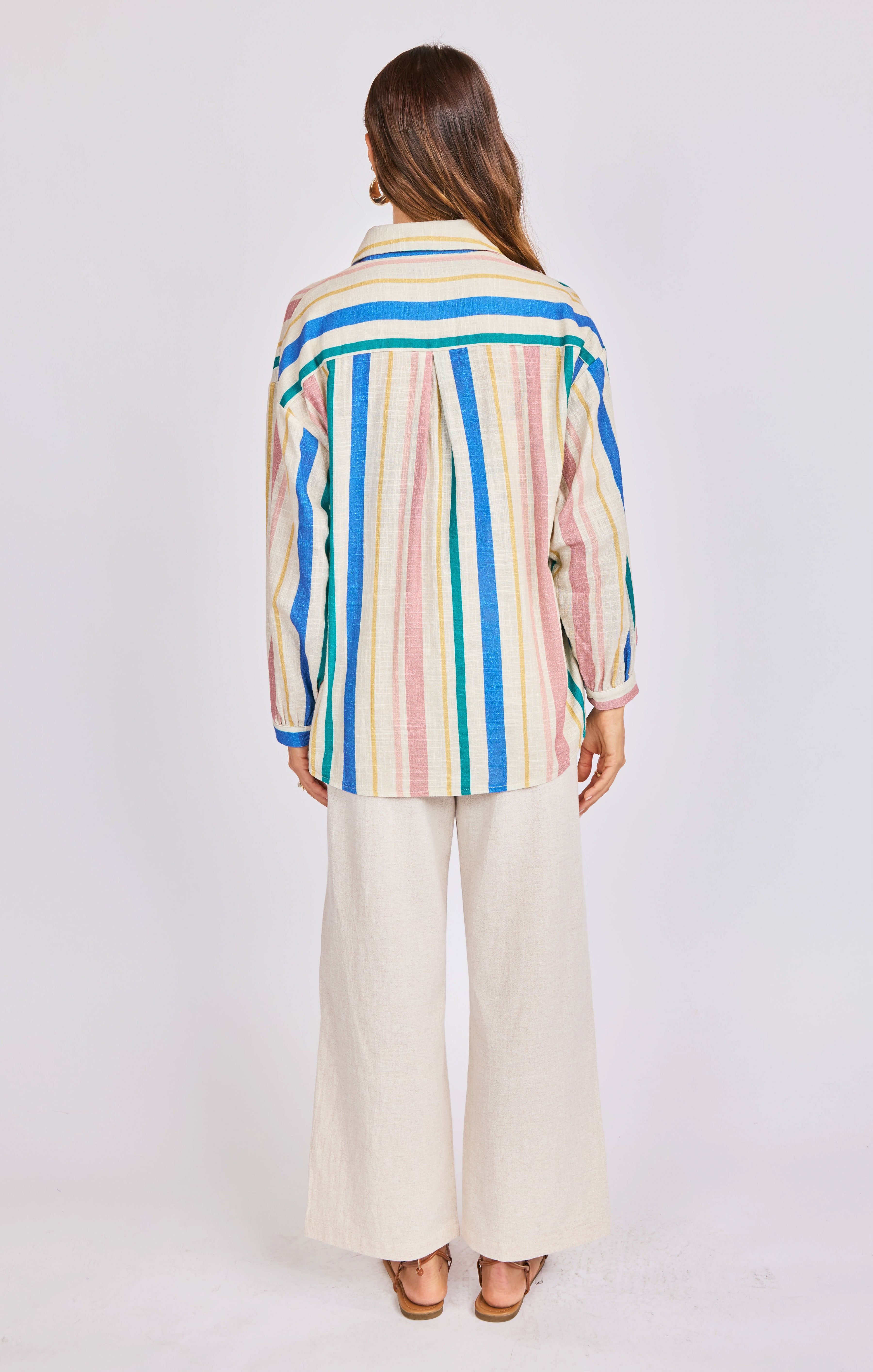 Sail Away Button Up in Multi - back view