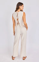 Sandbar Open Back Top in Natural - back view