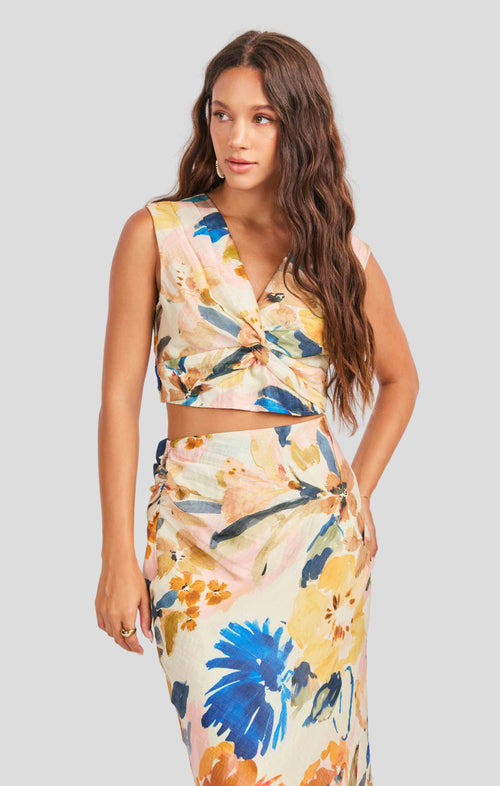 Mangrove Crop Top in Multi - front crop view