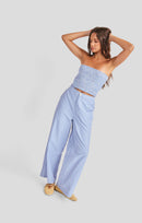 Windows Down Tube Top in Blue Ivory - mood image