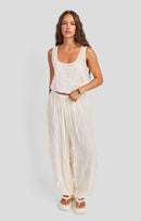Solstice Bubble Top in Ivory - front view